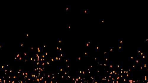 Sparkles Fire Ash Rise Up auf Alpha-Hintergrund