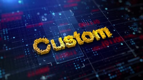 Pixelated Word Custom