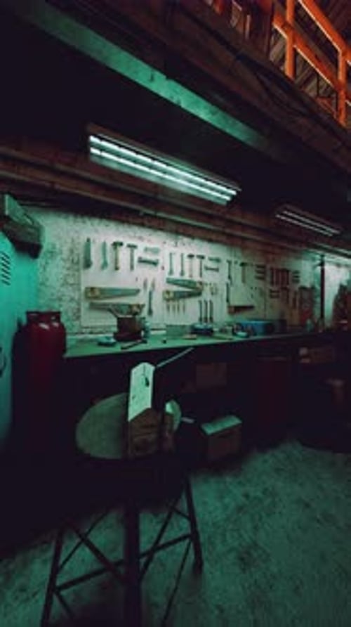 Room With Table and Refrigerator