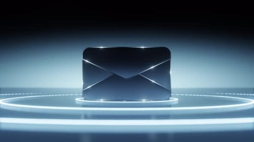 Black Colour Envelope mail push up