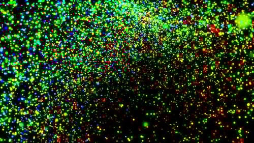 Abstract Colorful Particle Wave Flow Background Loop V2