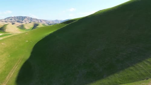 Aerial view of the Green Mountains and peaceful nature. heaven, green hills, peaceful nature, Afghan