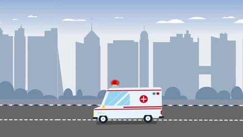 Ambulancia en funcionamiento