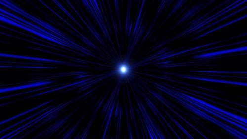 Glowing Blue Light Flare Warp Drive