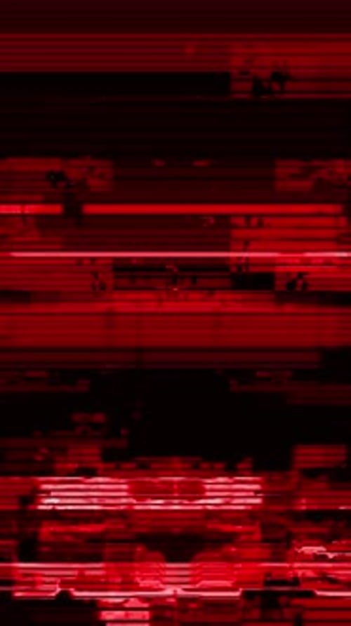 Vertical Red Glitch Digital Distortion Overlay