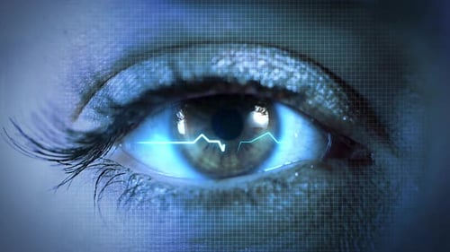 HUD Eye Futuristic Vision System Concept of Control and Security in the Accesses Technology