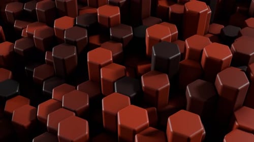 3d Animated Background of Hexagons in a Loop Satisfying Video