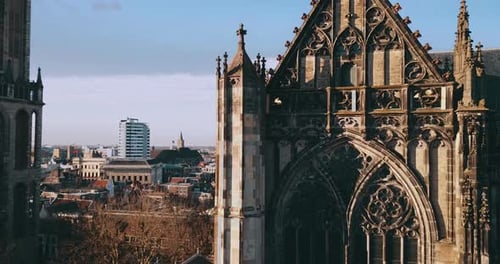 Architecture Of Utrecht Cathedral, Dom Van Utrecht, Netherlands