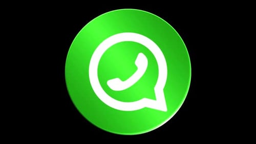3D WhatsApp Logo Rotating Animation