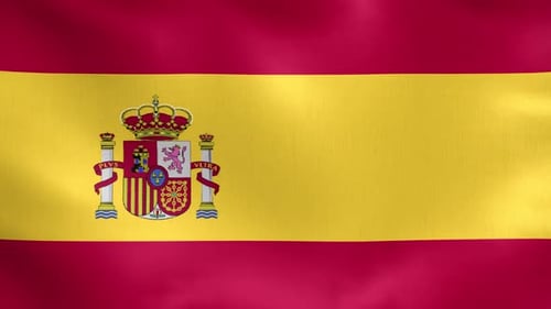 Waving Flag of Spain Animation