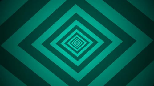 Cyan Color Square Shape Zoom Out Seamless Background