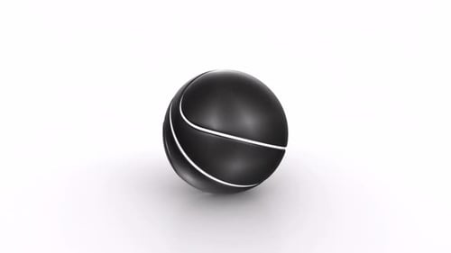 Minimalist 3D Sphere Rotating with Abstract Lines