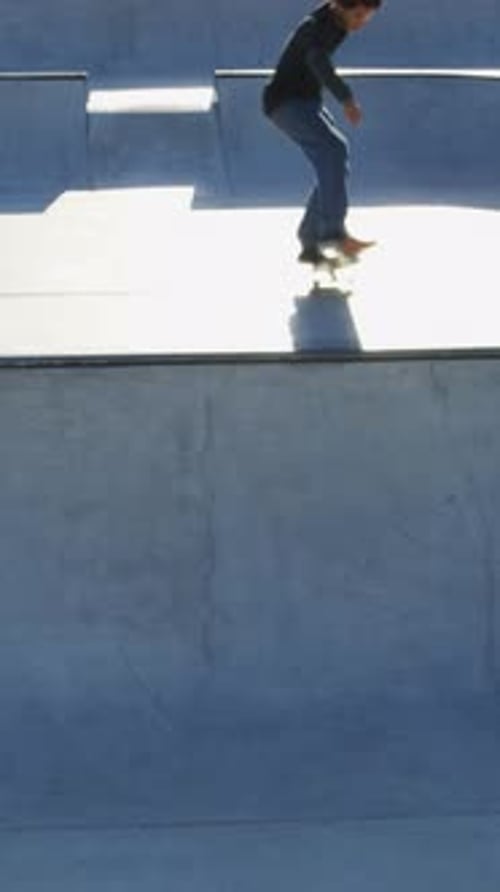 Man, jump and fitness with skateboard in city, hobby and athlete with skill development