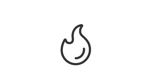 Animated Burning Linear Icon
