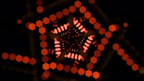Blinkende Muster erzeugen eine elektrisierende Atmosphäre in einem VJ-Loop