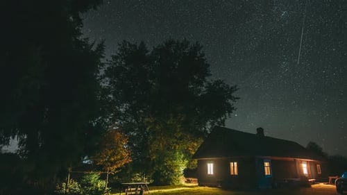 Real Colorful Night Stars Timelapse Dramatic Twilight Sky With Amazing Stars Natural Sky Background