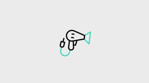 Hair Salon and Beauty Minimalist Line Animated Icons