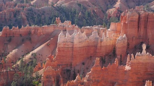 Beauty of Bryce Canyon National Park as the sunlight highlights unique rock structures.