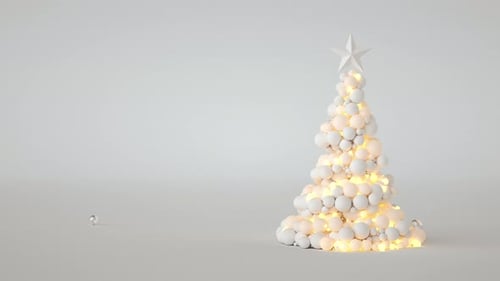 Abstrakter Weihnachtsbaum dreht sich