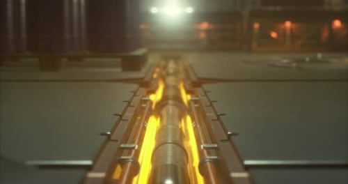 Exploration of a Futuristic Industrial Setup with Flowing Molten Metal