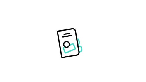 Animated Binder Icon with Tabs and Document Reveal