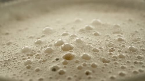 Extreme Close Up Of Beer Foam