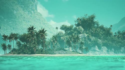 Tropical Paradise in Seychelles with Lush Greenery and Turquoise Waters