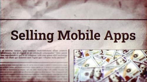 Selling Mobile Apps Title On Digital Newspaper
