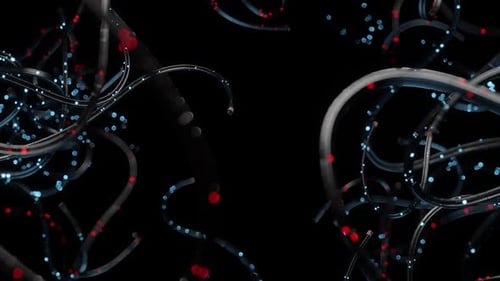 Complex Network of Illuminated Technological Cables