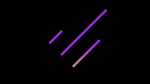 Collection d'aspects : animation colorée du tiers inférieur inclinée avec des lignes fines