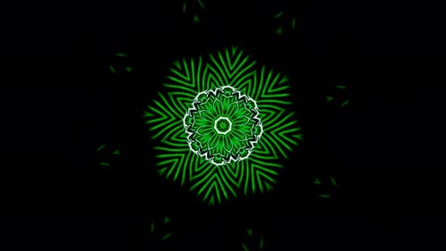 Fondo de caleidoscopio abstracto con elementos de mandala transformadores