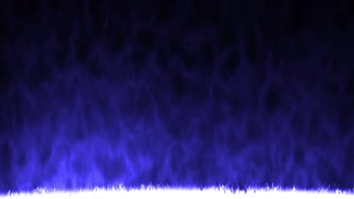 Blaue Flammen auf schwarzem Hintergrund, helles Feuer