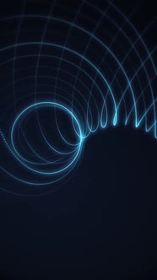Abstract Digital Grid Lines Data Flow Animation Loop