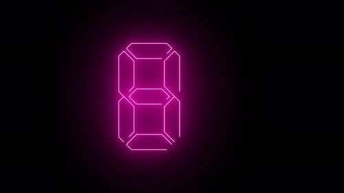 Compte à rebours numérique, compteur de dix secondes. 10 à 1 secondes d'attente.