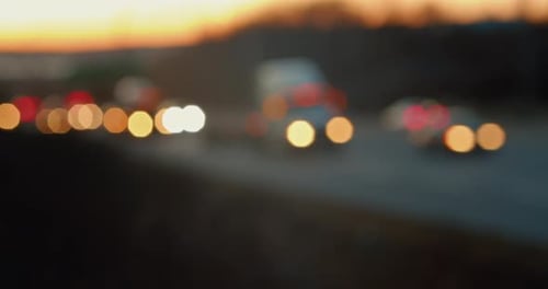Blur Abstract Traffic Background of Busy Highway