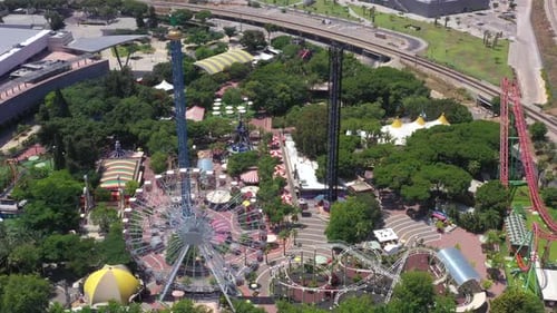 Tel Aviv amusement park closed with no people, during Corona virus.