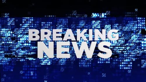 Broadcast News Transition Alpha channel Looped