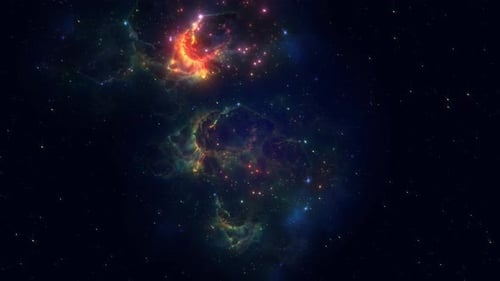 Deep Space Nebula and Stars Abstract Background Animation