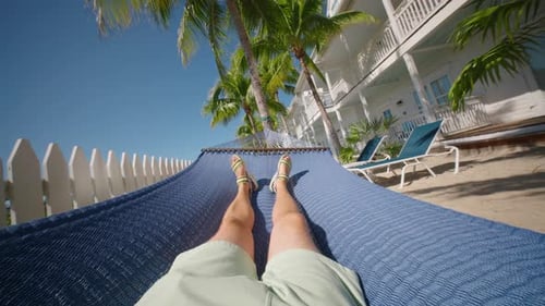 Relaxing in a Cozy Hammock on a Leisurely Afternoon in Key West FL
