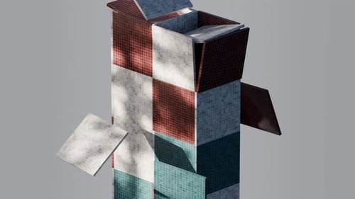 3D Textured Cube Tower Loop