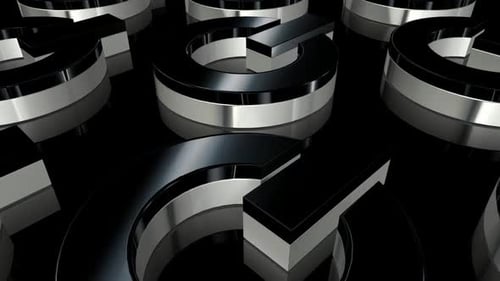 Fundo de negócios com formas rotativas em preto e branco, figuras, exclusivo, renderização 3D, reflexão