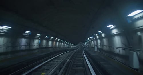 Metro in Torino Italy Front Pov