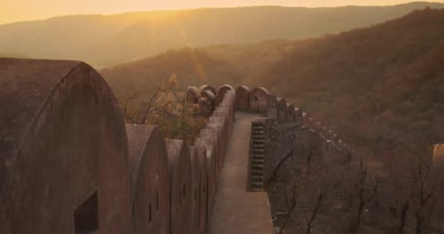 Jaipur Rajasthan India Fortress Wall