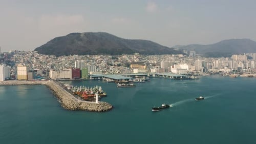 Luftbild von Busan