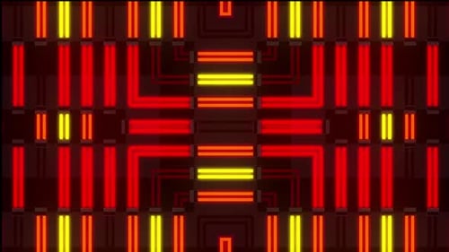 Pulsating Geometric Neon Lines Motion Background