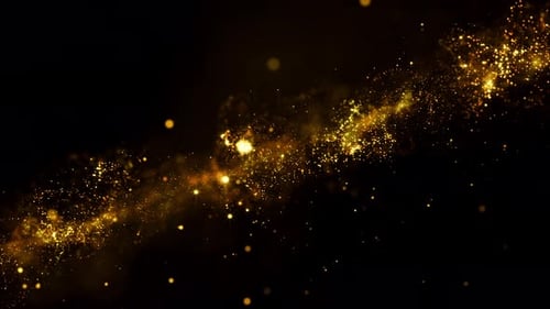 Luxury Golden Shimmering Particles Abstract Background