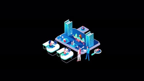 Modern corporate workspace with diverse individuals collaborating