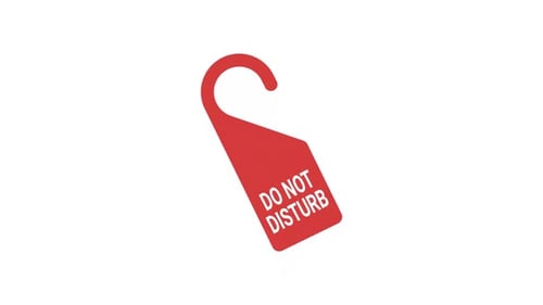 Flat Design Animated Do Not Disturb Door Hanger