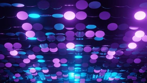 Purple And Blue Shimmer Circle Shapes Background Vj Loop In 4K