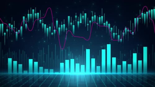 Financial Data Analysis Showing Stock Market Trading Graph